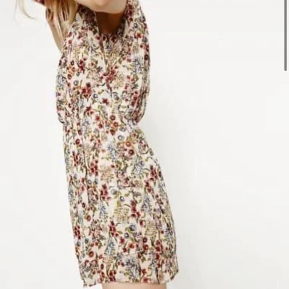 Zara Floral Gather Waist - Picture 8 of 15